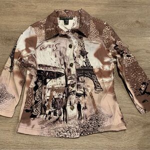 Vintage Mirror Image Y2K Paris Jacket Size S